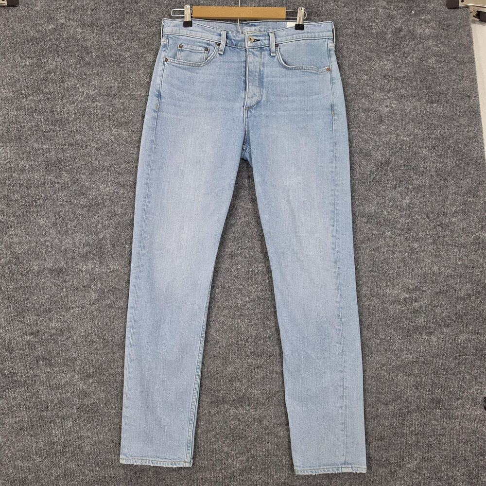 Rag & Bone Jeans Mens 34x32 Fit 2 Slim in Gladstone Blue Button Fly Denim Casual